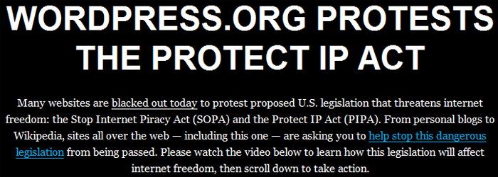 wordpress против SOPA